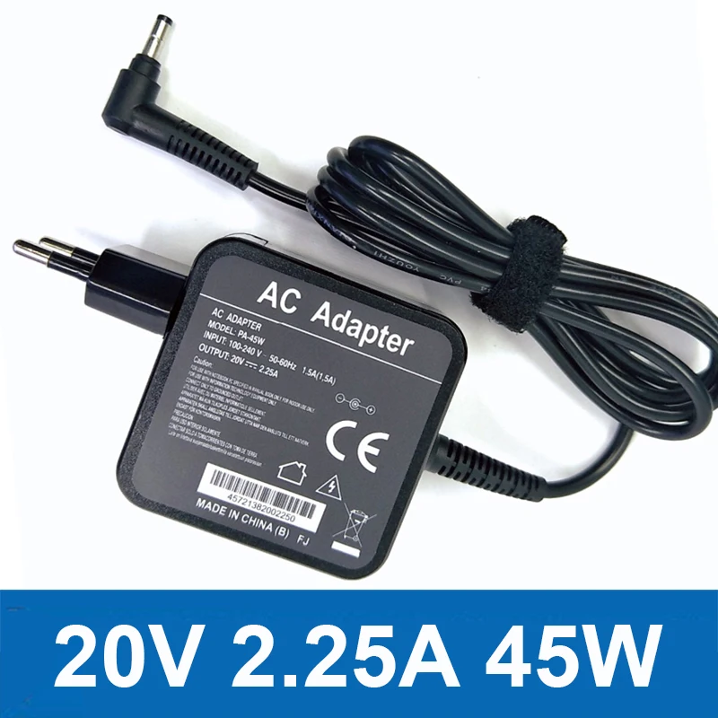 Adaptador de corriente para portátil Lenovo ADL45WCG, cargador de enchufe europeo de 20v, 2.25a, 45W, CA, ADP-45DW, PA-1450-55LR, PA-1450-55LK