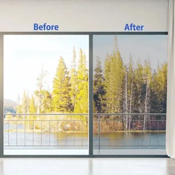 

Window Privacy Film Sun Blocking Mirror Reflective Tint One Way, Heat Control Vinyl Anti UV Window Stickers for Home and Office