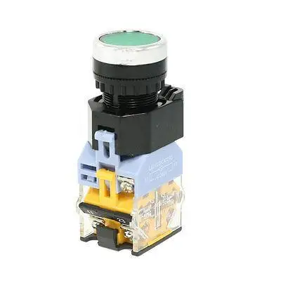 

AC 380V 10A Green LED Light Momentary Push Button Switch 22mm 1 NO 1 NC
