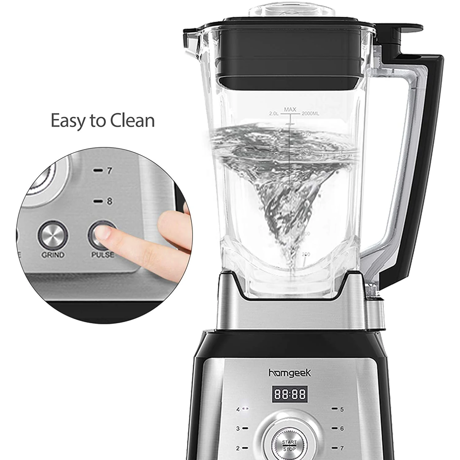 Homgeek High-Speed Professional Blender With BPA Free Tritan Container