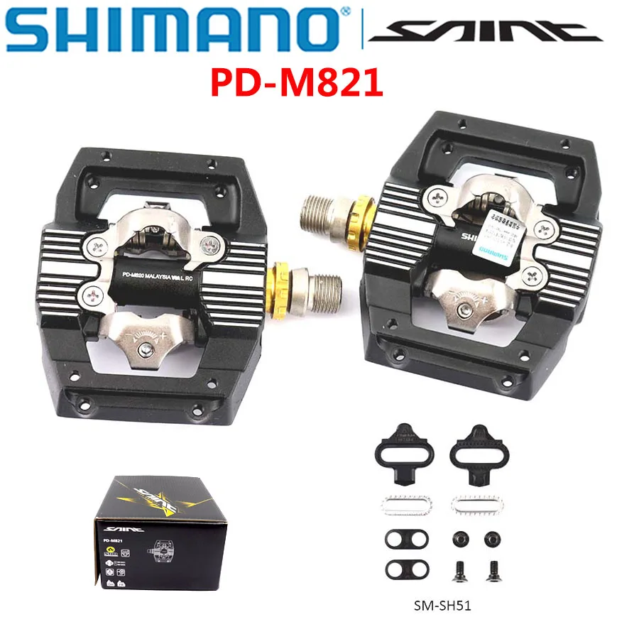 PD-M821 自転車用ペダル ブラック、セイント、saint SHIMANO（シマノ）PD-M821 SPDペダル ダウンヒル用デュアル