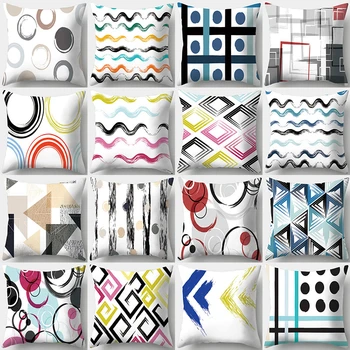 

Colorful Geometric Pattern Decorative Cushions Pillowcase Polyester Cushion Cover Throw Pillow Sofa Decoration Pillowcover 40952