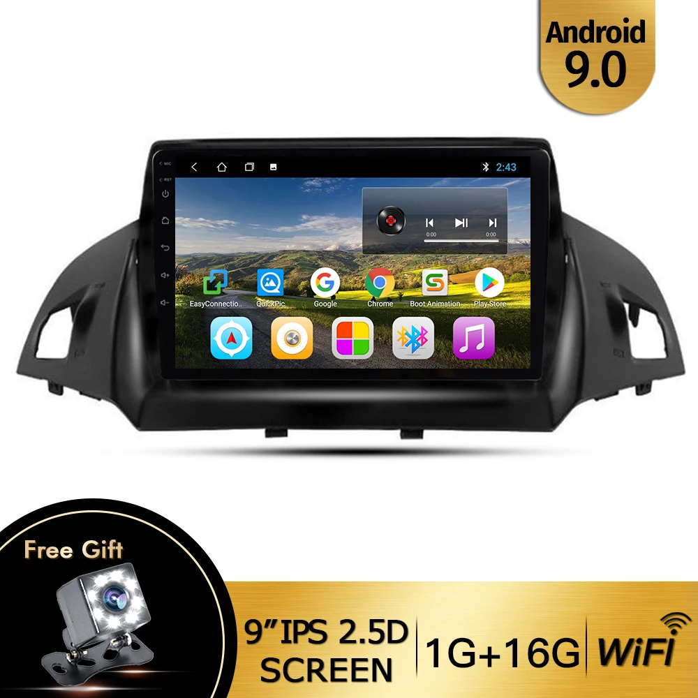 T3L-1-16-WIFI EKIY " ips Android 9,0 Автомагнитола для Ford Kuga 2013- Автомобильный мультимедийный видео плеер gps навигация головное устройство Автомобильный dvd-плеер - Цвет: T3L-1-16-WIFI
