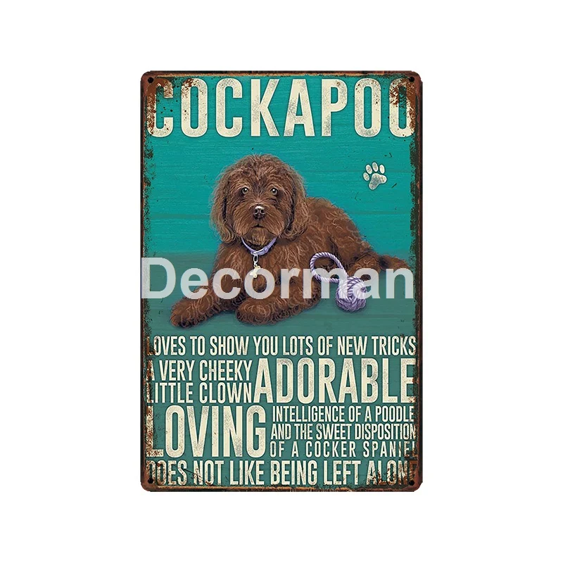 [DecorMan] Пользовательские Собака Кошка металлический знак WHIPPET лабрадоор COCKAPOD настенная живопись Декор LT-1980 - Цвет: GLA-5709