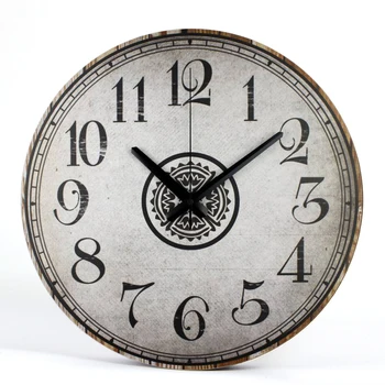 

Pointer Circular Dial Vintage Design Kids Wall Clock Silent Large Wall Clocks for Living Room Study Room Bedroom Home Decor B65