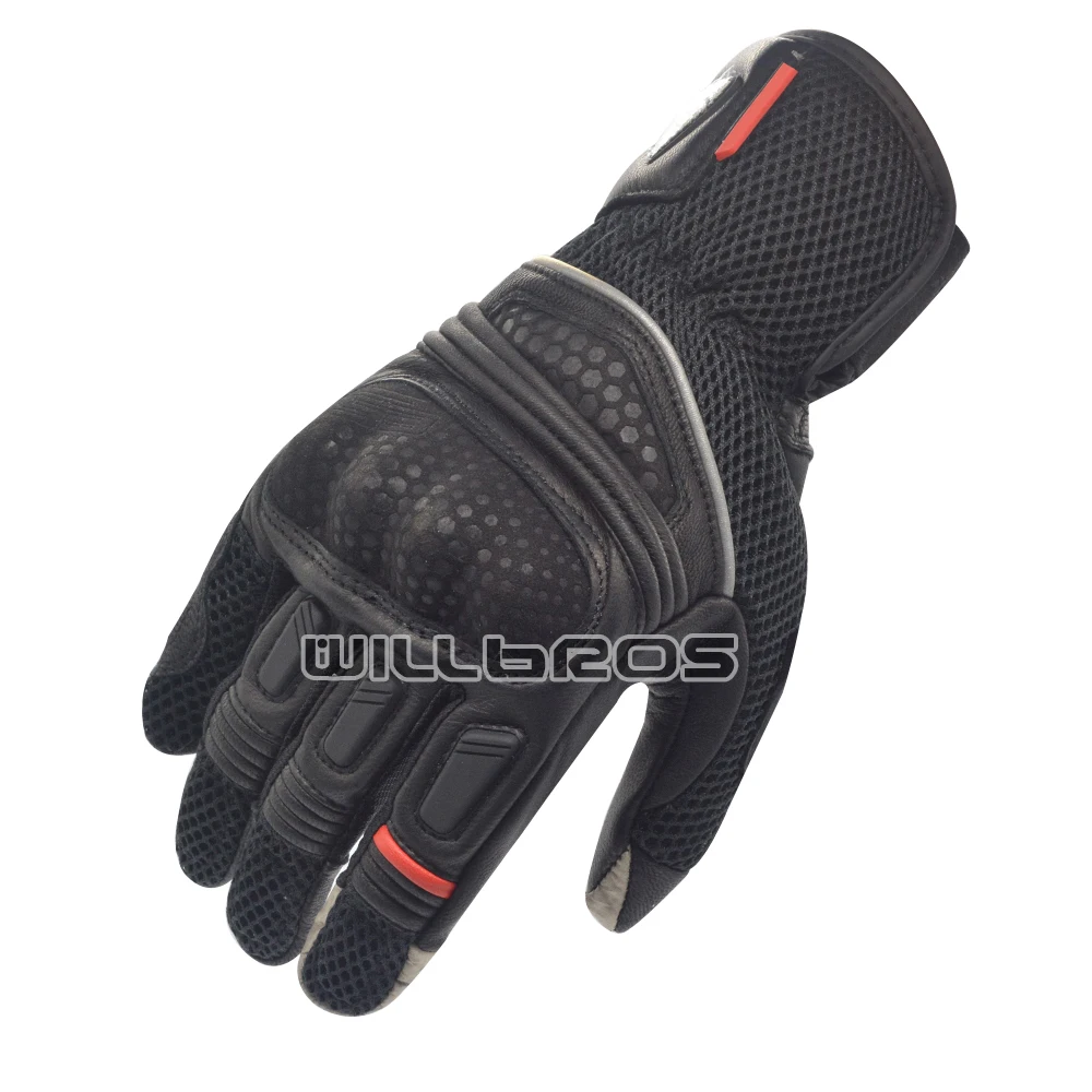 

Leather Gloves Motorcycle Motorbike Gants Off-Road Guantes Locomotive Scooter Racing Riding Luvas For Men