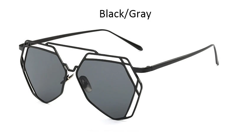Black Gray Роскошные зеркальные женские солнцезащитные очки пилота, негабаритные винтажные Роскошные брендовые солнцезащитные очки с металлической оправой, женские солнцезащитные очки UV400 - Цвет линз: Black Gray