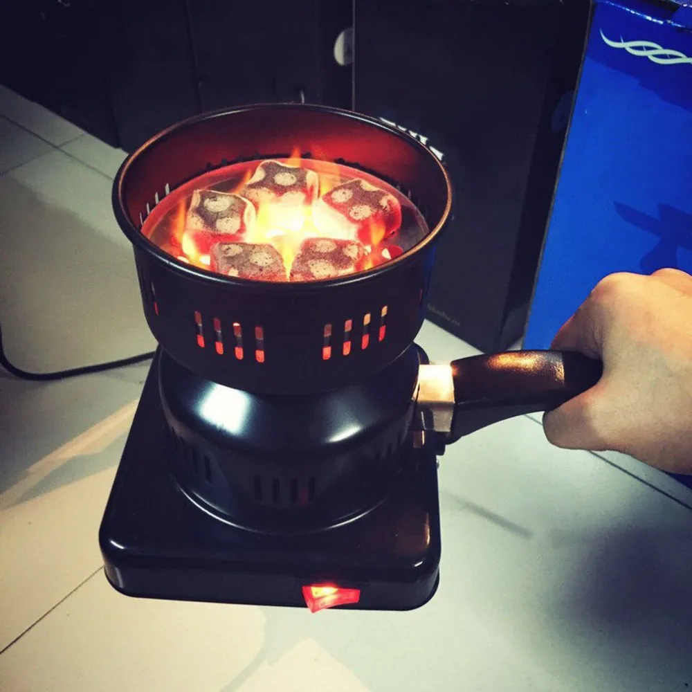 Электрический угольный кран нагреватель для Шиши горелки 650 Вт наргила нагреватель плита угольная горелка съемный лоток+ съемные щипцы