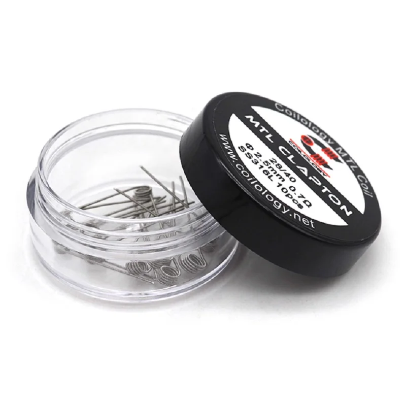 Coilology MTL Clapton катушка 316SSL 28/40GA 0.7ohm готовые катушки для rda атомайзер rta бак Тепловая