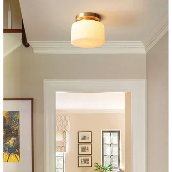 

Nordic Copper Ceiling Lamp Lamps LED Kitchen Dining & Bar Ceiling Lights Living Room Bedroom Corridor Lighting Luminaire Fixture