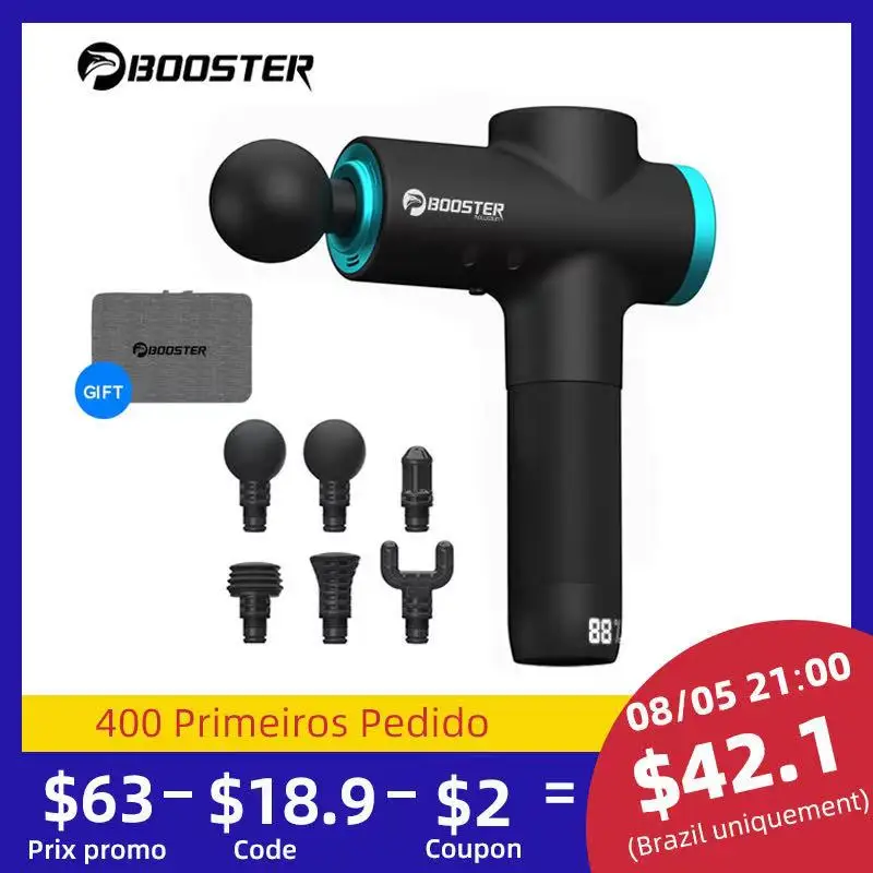 BOOSTER M2-12V LCD Display Massage Gun Professional Deep Muscle Massager Pain Relief Body Relaxation Facial Gun Fitness
