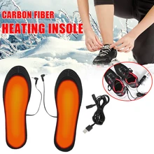 

1 Pair of Winter Outdoor Sports Foot Warm Heating Shoes Comfortable Soft Leather Cotton Large Size 35-46 Indoor Heated Insoles