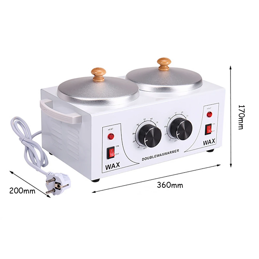 Double Pot Wax Heater Electric Hair Removal Tool Depilatory Machine Hands Feet Paraffin Wax Therapy Depilatory Salon Beauty Tool