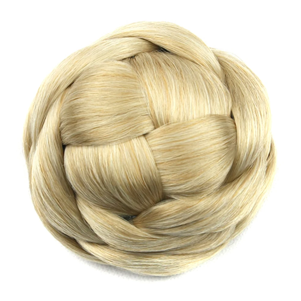 

Soowee 6 Colors Synthetic Hair Clip In Braided Chignon Knitted Hair Bun Donut Roller Hairpieces Hair Accessories for Women