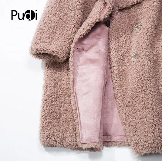 PUDI C18001 женская зимняя теплая куртка из натуральной шерсти, жилет из натуральной кожи для отдыха, пальто для девочек, Женская куртка, пальто