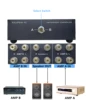 Premium 2-way stereo audio amp amplifier / speaker selector switch splitter box, 2 IN 1 OUT switcher compare 2 amps or speakers 4