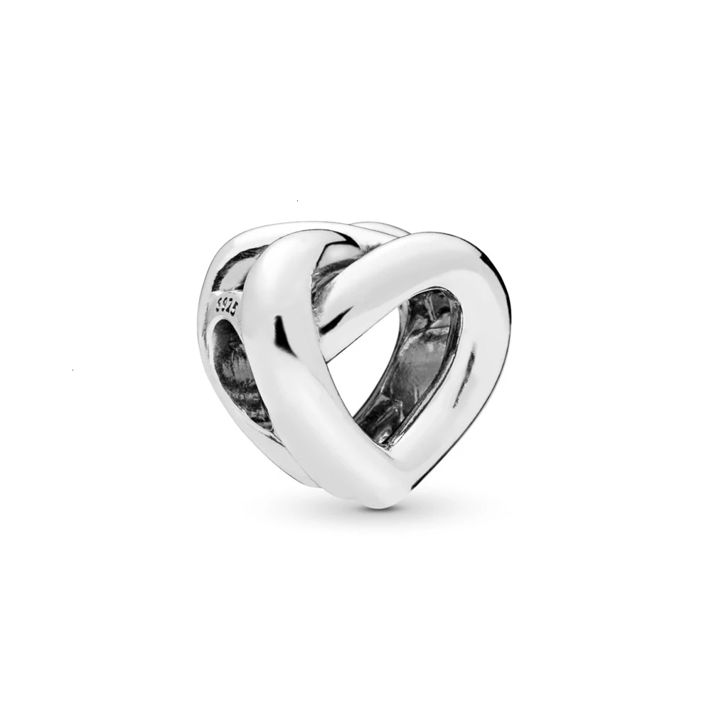 

High Quality 100% quality 925 silver version pure heart charm knot.