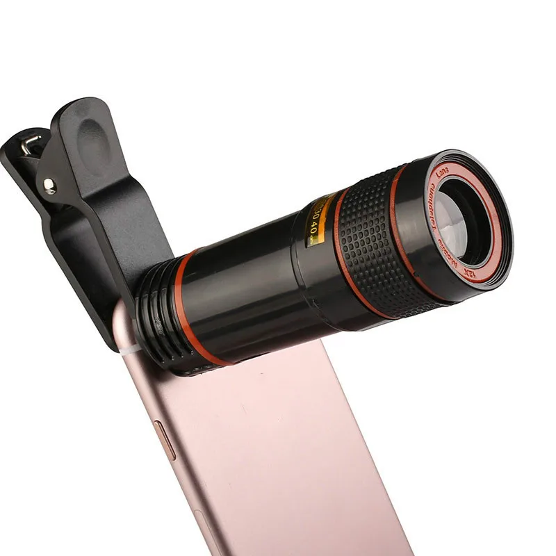 

Dropshipping Mobile Phone Camera Lens 12X Zoom Telephoto Lens External Telescope With Universal Clip for Smartphone EY472