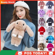 Mulheres dos desenhos animados coelho sling saco macio coelho ombro adolescente mochila de pelúcia bolsa de ombro(China)