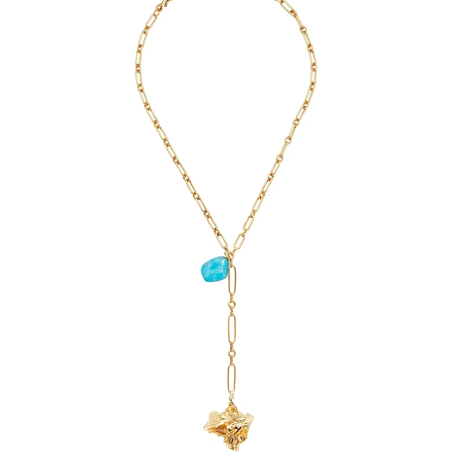 necklace Ожерелье colgantes killsta с большой Т-образной подвеской, готическое женское ювелирное массивное ожерелье на цепочке collane donna - Окраска металла: necklace