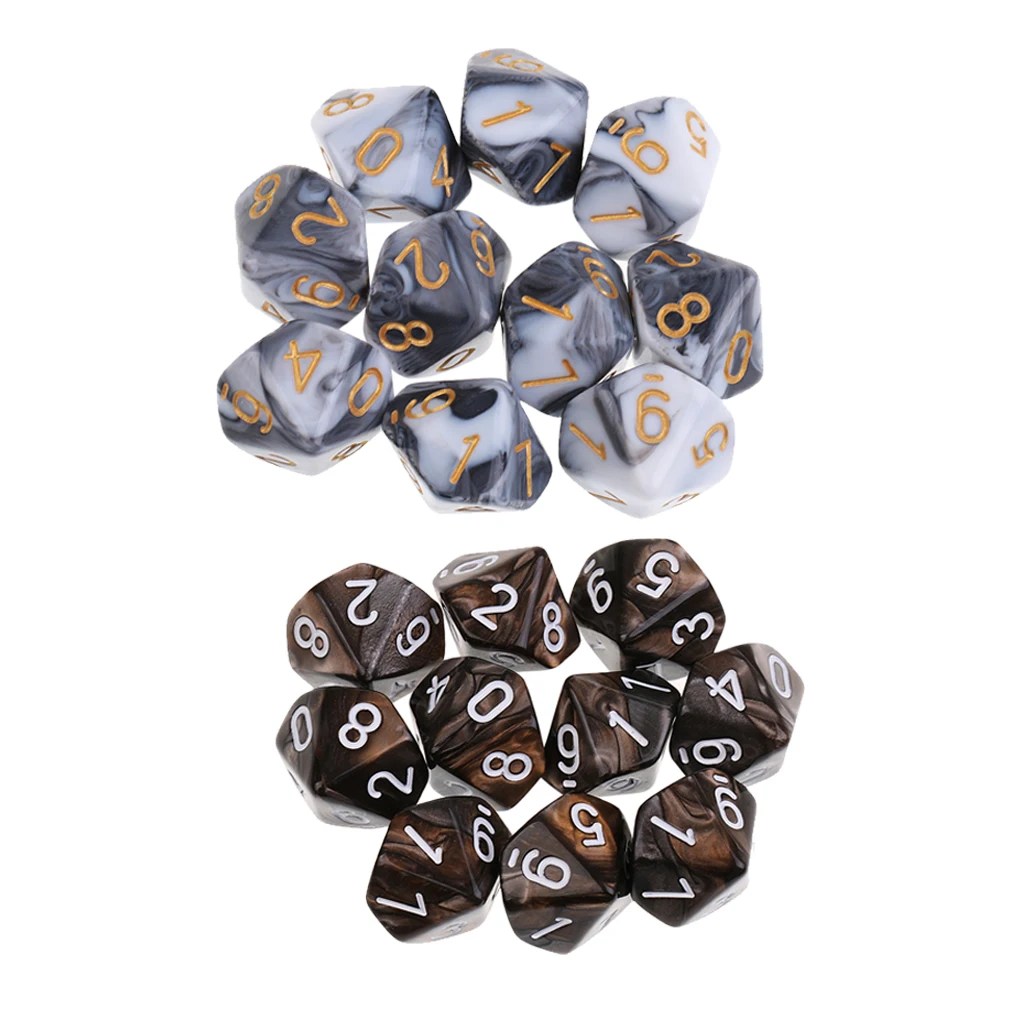 20pc 10 Sided Dice D10 Polyhedral Dice for Dungeons &Dragons DND RPG MTG