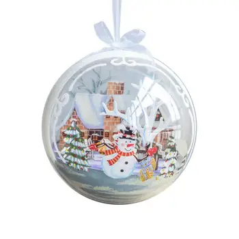 

Transparent Christmas Ball/XMAS Decor/Hotel Shopping Mall Window/Built-in Snow Scene/Festives Atmosphere Scene Dress Up Supplies