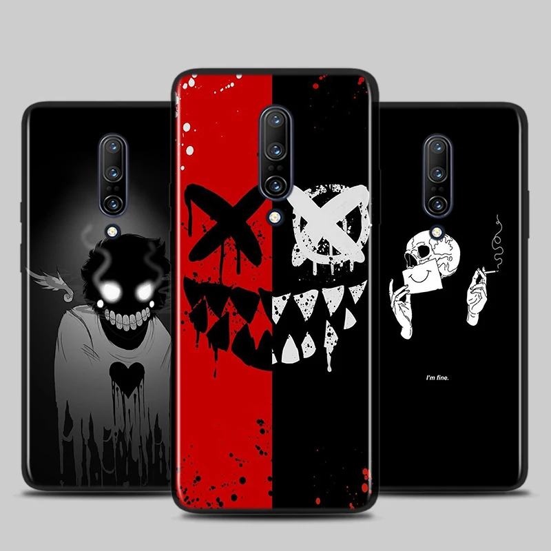 Smile Skeleton Devil For OnePlus Nord N10 N100 8T 7T 6T 5T 8 7 6 Pro Plus 5G Phone Case Cover Shell Coque | Мобильные телефоны и