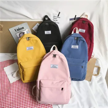 

Patch label Waterproof Women Backpacks Student Schoolbags Fashion Teenage Girls Bags for School Backpack New Mochila travel bags