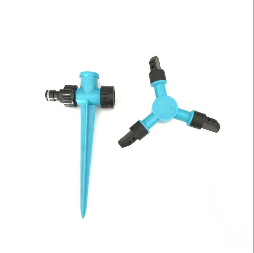 Three Arm Lawn Auto Water Sprinkler Garden Auto Rotation Ground-entry Water Sprinkler Irrigation System 360 Degree Rotation New