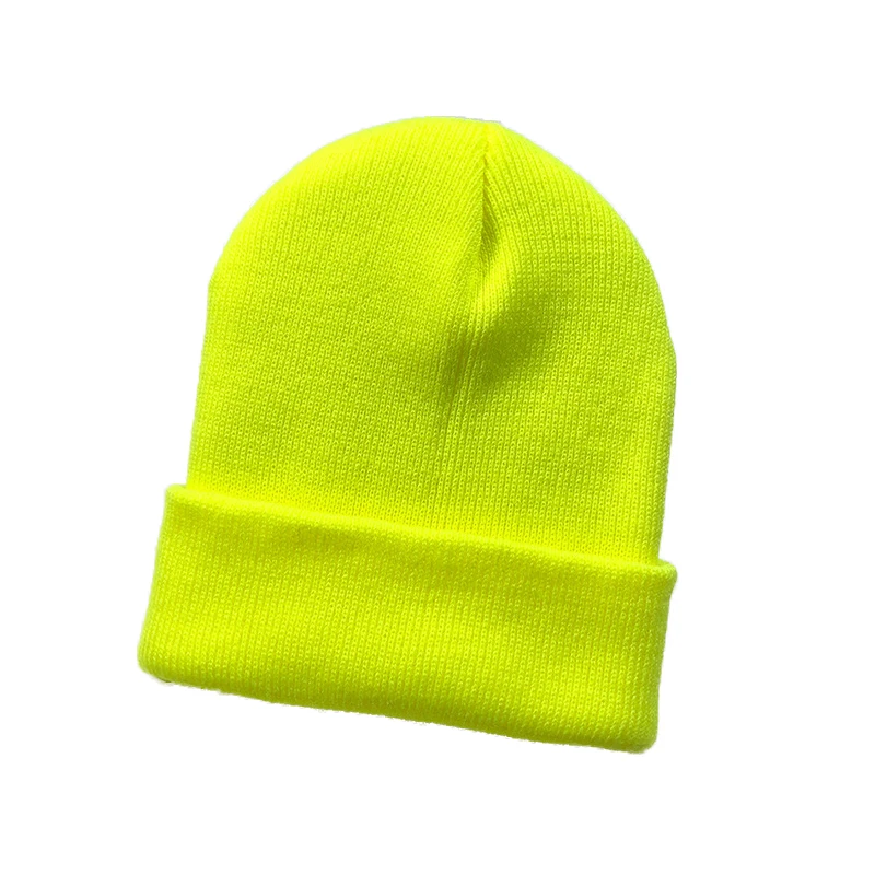 1 шт., осенняя и зимняя Классическая шапка для мужчин и женщин с флуоресцентным цветом, шапка на конец линии, новая вязаная шапка в стиле хип-хоп, шерстяная шапка, вязаная шапка - Цвет: YGH
