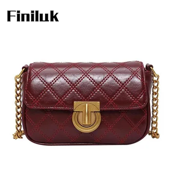 

Finiluk Fashion Small Women Bag Vintage Diamond Lattice Crossbody Bags Chain Shoulder Messenger Bags Ladies Leather BIZ096 PM49