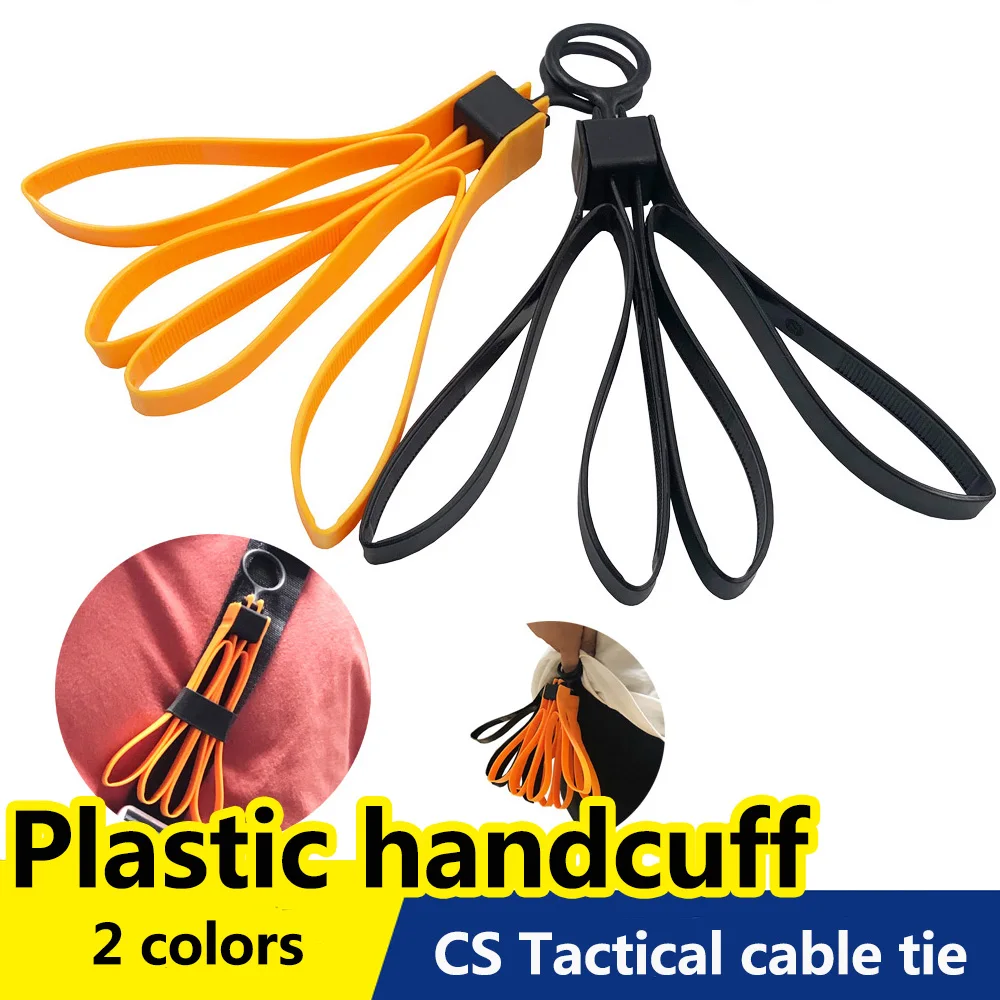 1PcsLotNylonCableTieCSOutdoorPlasticPoliceHandcuffsDouble