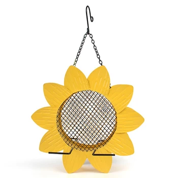 

Wrought Iron Living Room Sunflower Wall Decoration Mesh Bird Feeder Outdoor Metal Wild Bird Feeder Suitable for Garden