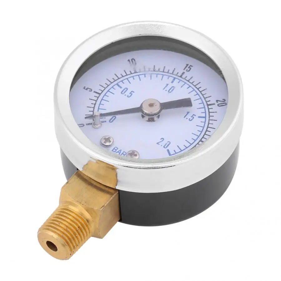 0-30psi манометр 0-2bar мини циферблат воды масло измерительный прибор для компрессора гидравлический манометр измерительный инструмент