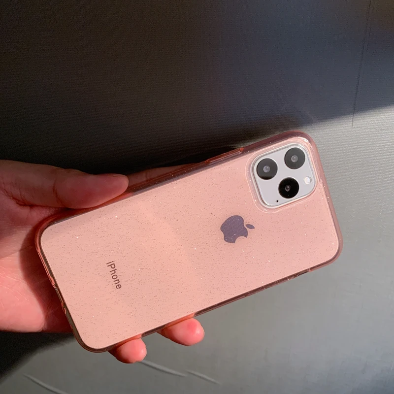 Блестящий Прозрачный мягкий силиконовый чехол из ТПУ для Apple iPhone 6, 6G, 6 s, 7, 8 Plus, 11 Pro, 10 X, XR, Xs Max, чехлы для телефонов