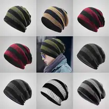 Зимняя Вязаная мужская шапка, мужские шапки с черепами, меховая подкладка, теплые шапочки, толстая Кепка, капот, хлопок, камуфляж, темно-синяя шапка