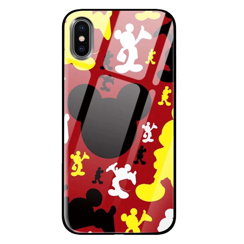 Микки One piece Аниме закаленное стекло Роскошные Чехлы для samsung Galaxy S10 S8 S9 Plus Note 8 9 - Цвет: 3