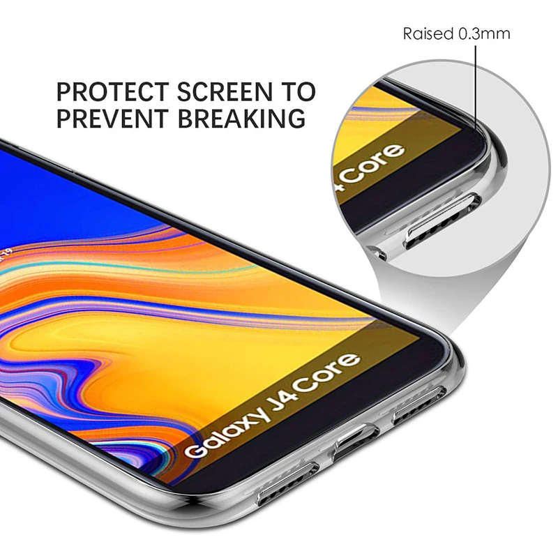 Samsung J4 Core J4 Screen Protector Full Cover Soft TPU Case For