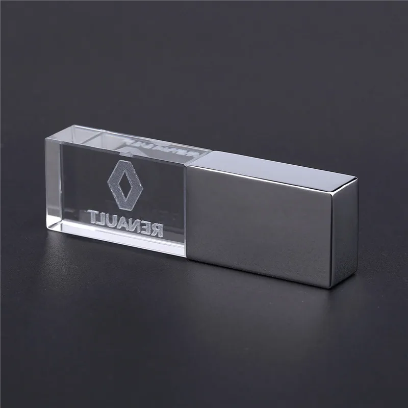 White JASTER renault kristal+ metalen USB флеш-накопитель 4 ГБ 8 ГБ 16 ГБ 32 ГБ 64 ГБ 128 Гб внешний Opslag карта памяти u диск - Цвет: White