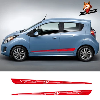 

2 PCS Classic Body Sticker Decal Vinyl Car Styling Side Stripes Skirt Sticker Decals Wraps Body Stickers for Chevrolet Bolt EV
