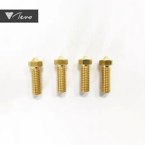TEVO 1/4/5 шт 3D-принтеры аксессуары V5 V6 M6 резьбовой Nozzle0.4 мм для 1 75 mmfilamnet металлический