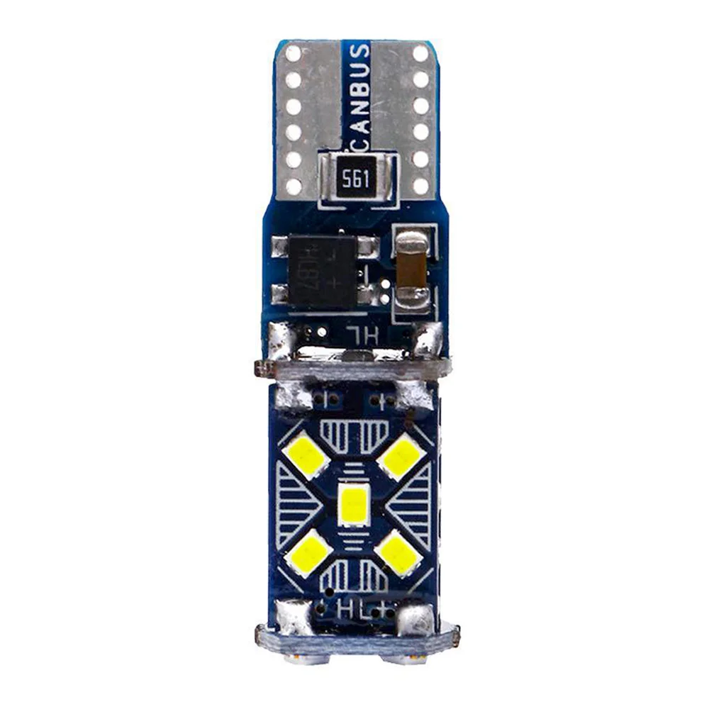 100 шт. автомобильный светильник светодиодный сигнальная лампа T10 1206 15smd 5W5 ширина лампы Плавная декодирующая лампа T10 W5W 194 12V внутренняя лампа