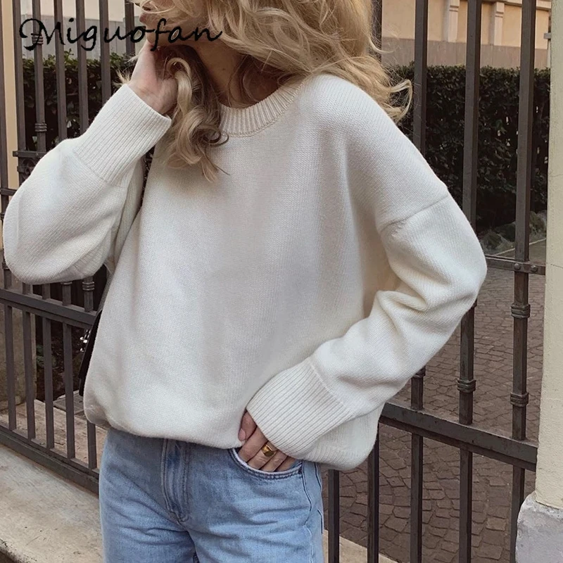 

Pullover Knitted O Neck Sweater Women 2020 Autumn Winter Long Sleeve crop tops pull Knitting Sweaters Coat & Jackets female new