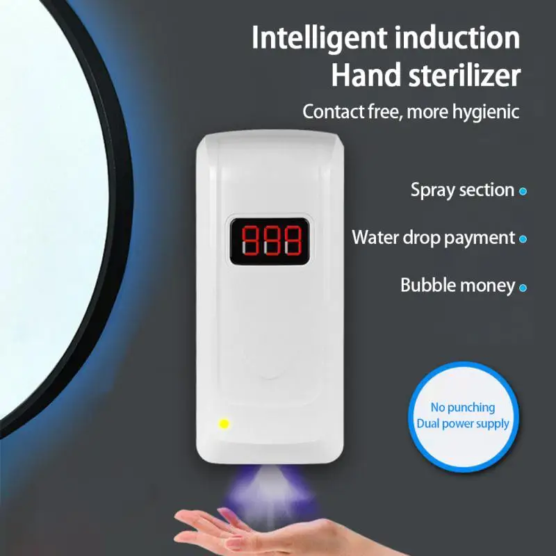 1000ml Punch-free Touchless Hand Disinfection Machine Automatic Soap Dispenser Wall-mounted Sensor Spray Sanitizer | Обустройство