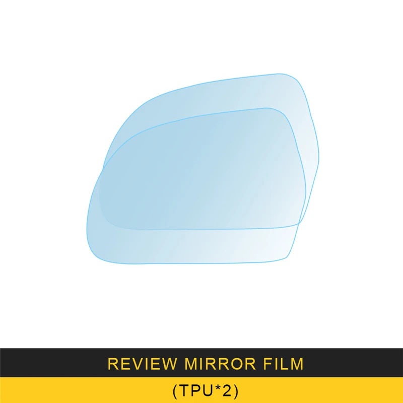 Review mirror film Для Audi Q3 8U Автомобильная противотуманная пленка на зеркало заднего вида непромокаемая прозрачная наклейка на окно защитная водонепроницаемая - Название цвета: Review mirror film