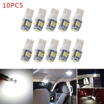 

10PCS T10 White 194 168 2825 5050 5SMD LED Bright Car Lights Lamp Bulb Peanut LED Replacement Bulbs Dashboard Lights