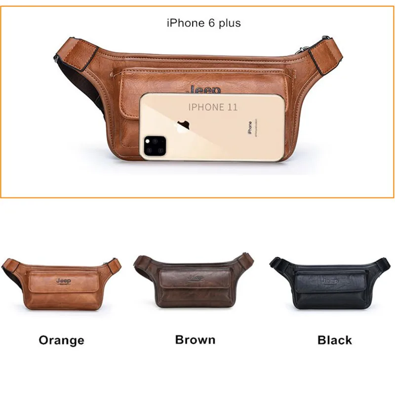 ショルダーバッグ   Men's CKJ AOP waist bag 5MM181 Waist Bag Men's Leather | Mens Waist Leather Bag | Jeep
