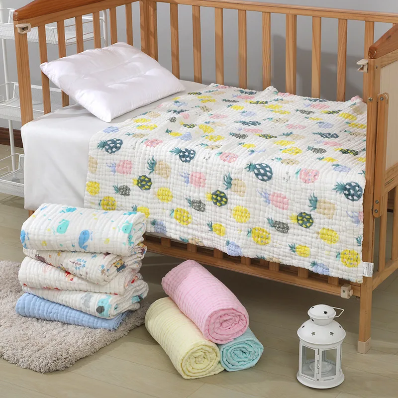 

Yan Fan Playful Pure Cotton Class a Six-layer Gauze Seersucker Children's Quilt Bath Towel for Children Infants No Fluorescence