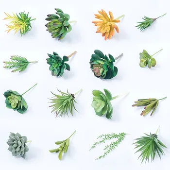 

Green Potted Fake Plants Simulation Plants DIY Simulation Succulents Home Garden Decoration Mini Bonsai Artificial Plants