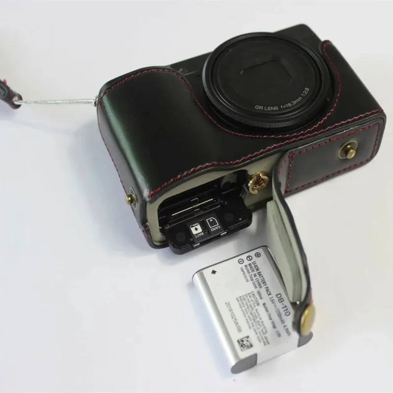 Роскошный чехол из искусственной кожи для Ricoh GR3 GRIII полукорпус сумка камеры